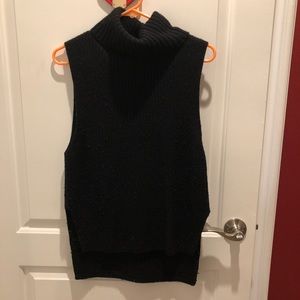 Black Uniqlo Sleeveless Turtleneck